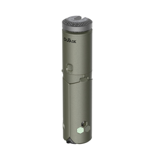 OuTask Outdoor LED Beleuchtung Teleskopisch eingefahren - Armeegrün