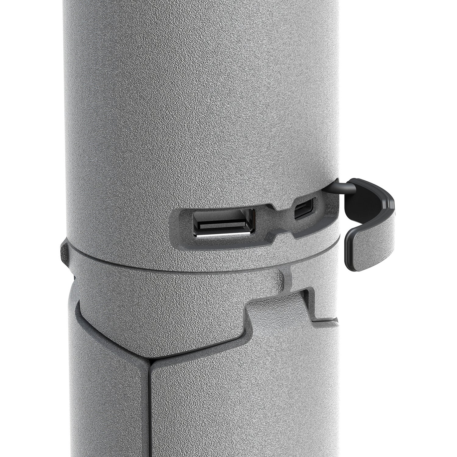 USB und USB-C Anschluss an der Lampe, Wasserdicht mit Klappe, Powerbank